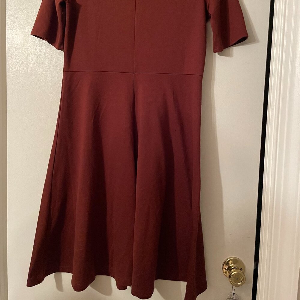 Lands end mini dress in maroon
